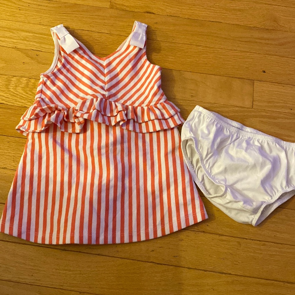 Janie and Jack EUC baby dress and bloomers 6-12 months